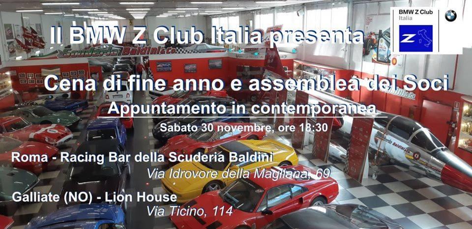 Cena di fine anno e assemblea dei Soci – 30 Novembre 2019